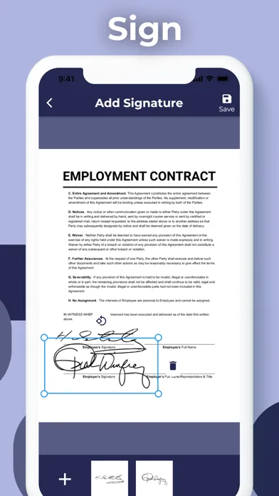 Screenshot illustrating: Sign Documents Right on Your iPhone