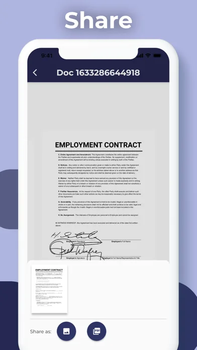 Screenshot illustrating: Share as PDF or Image Instantly